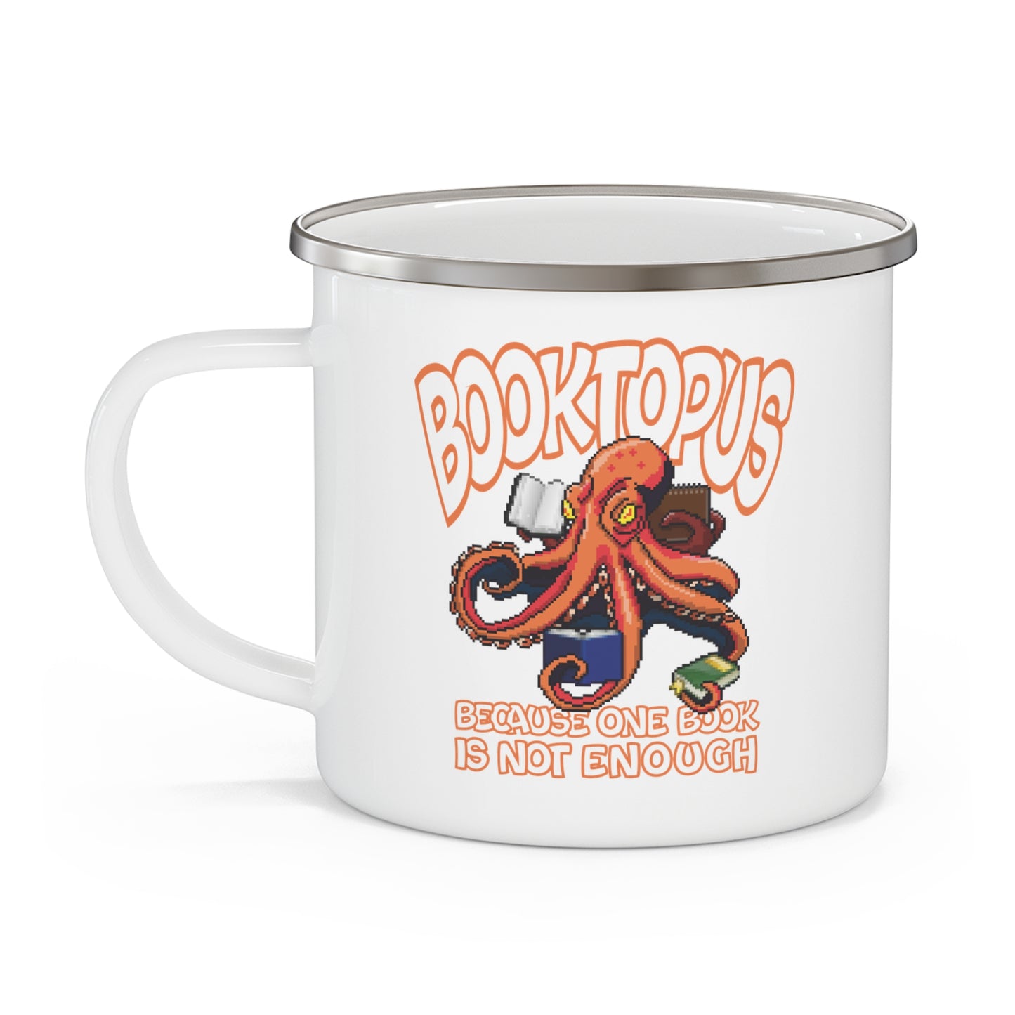 Booktopus - because on book is not enough - Enamel Camping Mug