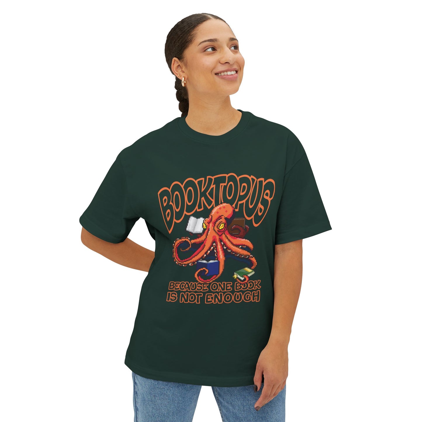 Booktopus - because one book is not enought - Unisex Oversized Tee