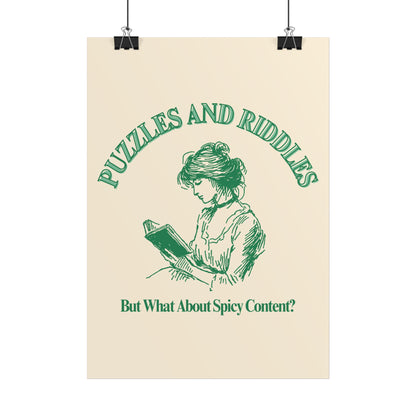Puzzles and Riddles - But What About Spicy Content T-shirt
