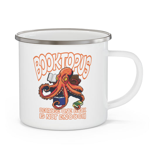 Booktopus - because on book is not enough - Enamel Camping Mug