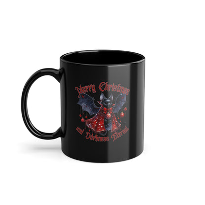 Merry Christmas and Darkness Eternal Black Bat Mug