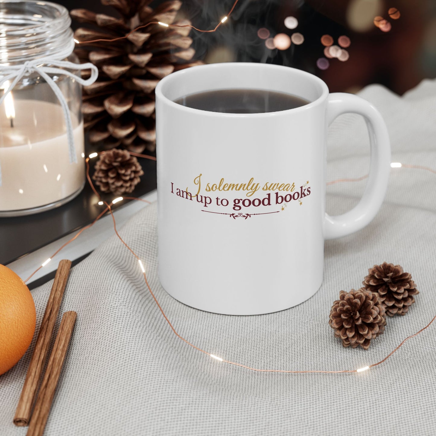 I solemnly swear I am up to good books Ceramic Mug