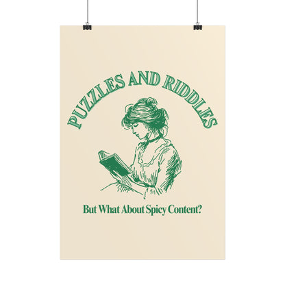 Puzzles and Riddles - But What About Spicy Content T-shirt