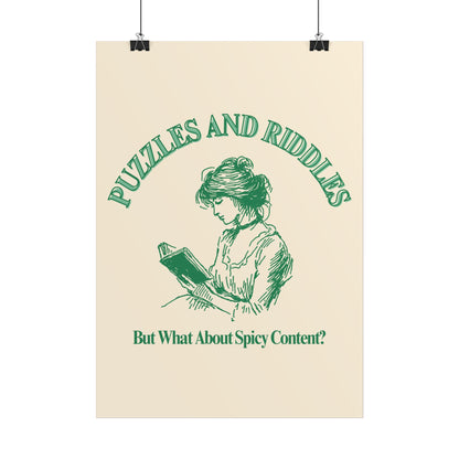 Puzzles and Riddles - But What About Spicy Content T-shirt